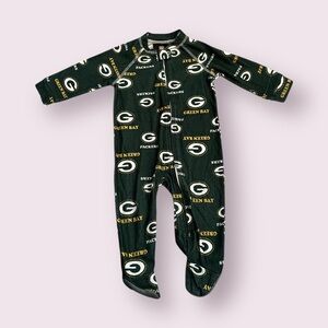 Baby NFL Team Apparel Green Bay Packers Football Footies Size 3-6 Months